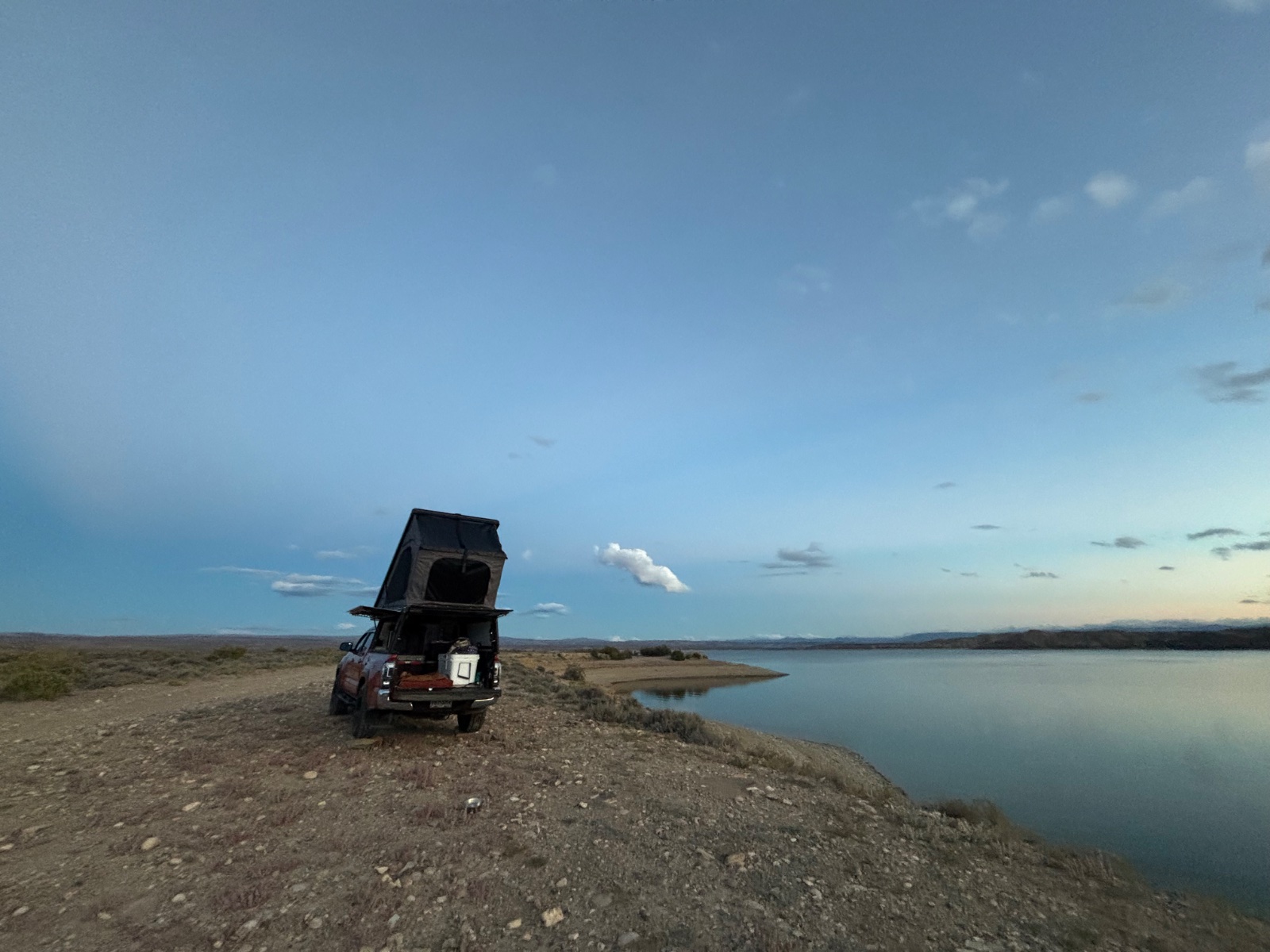 Flaming peninsula camping spot